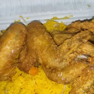 Chicken wings fried rice