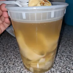 The quart sized Wonton Soup
