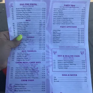 Menu part 1