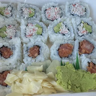 California Roll &amp; Spicy Tuna Roll