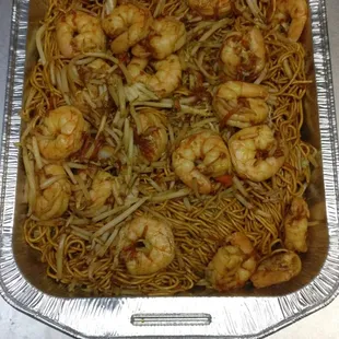 Shrimp lo mein /party tray