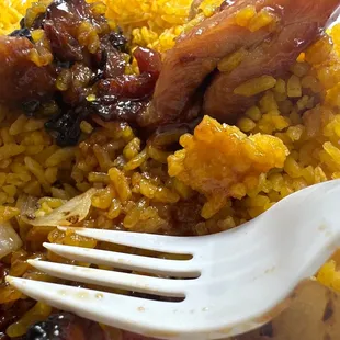 L41 Bourbon Chicken lunch special $8.99, pork fried rice &amp; egg roll.