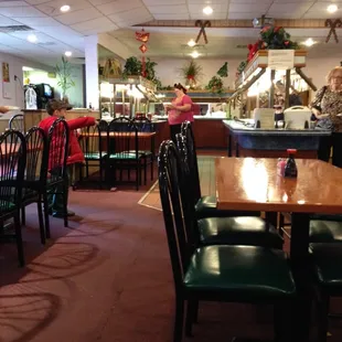 the dining area of a restaurant