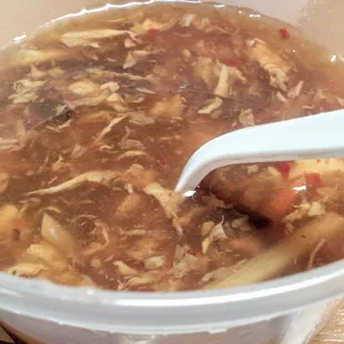 half done with my Hot &amp; Sour soup