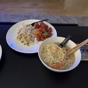 Wonton Noodle Soup Fried Rice Sweet &amp; Sour Pork