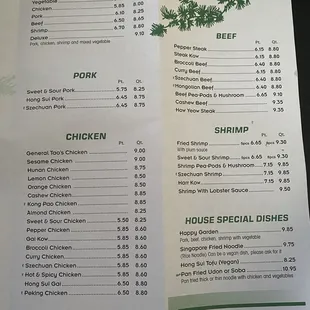 2021 menu