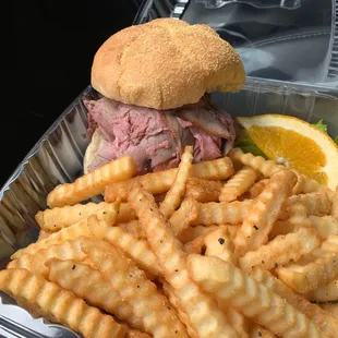 Pit Beef and fries for the win