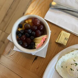 Fruit cup , no potatoes at all