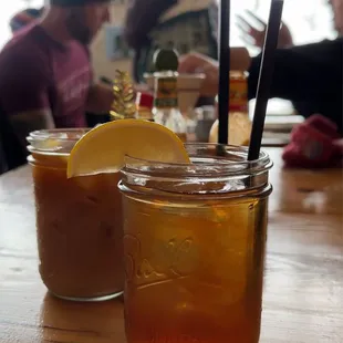 Iced Tea (front) + Cold Brew (behind)