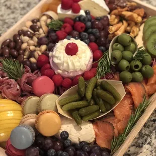 Inside the gift wrap. The person who opened it squealed in excitement and awe!