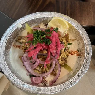 Chicken Shawarma Hummus Bowl