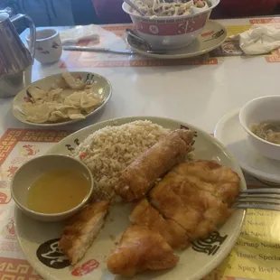 I had lemon chicken &amp; Sister had soup. Everything was great