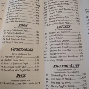2022 Menu