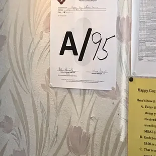 Health inspection rating