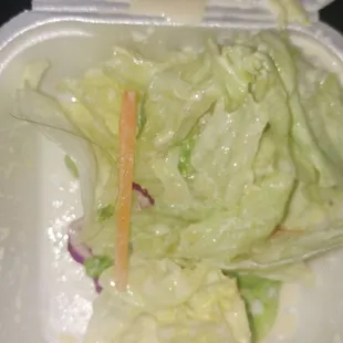 Salad with hair.