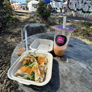 Outer Sunset Farmer's Market - steamed chicken momos