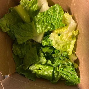 Got the Caesar salad to go it was missing croutons