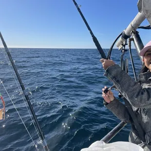 Too busy fishing to capture the Fish on the line !!