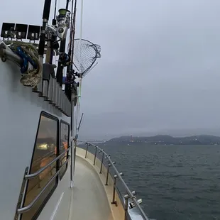 Boat, heading to Marin Coastline