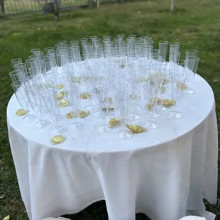 Champagne table that we set up