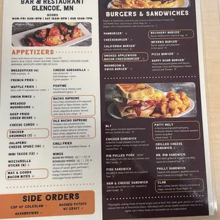 Menu as of 3-19-2024