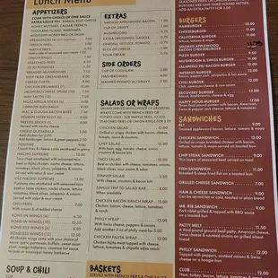 the menu
