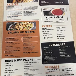 Flip side of menu as 3-19-2024