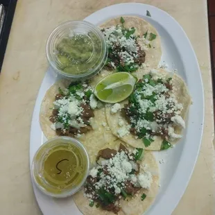 a plate of mexican food