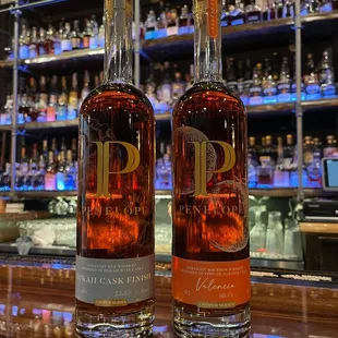 two bottles of bourbon