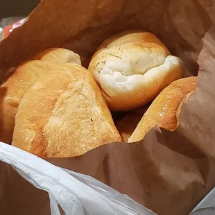 bread in a paper bag