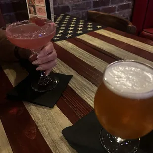 Pink Lemon Drop for the wife &amp; Coronado Weekend Vibes for me.