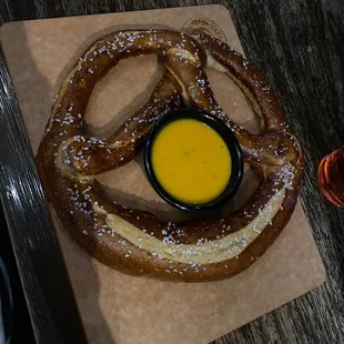 Pretzels and cheese! Delicious!