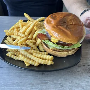 Classic burger &amp; fries