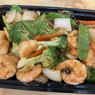 Hunan shrimp is great. Has the black bean sauce that most places omit now days.