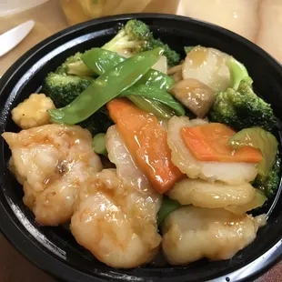 Shrimp with mixed vegetables