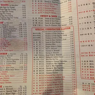 Menu - January 2021