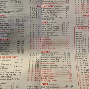 Menu - January 2021