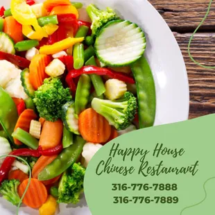 a plate of vegetables