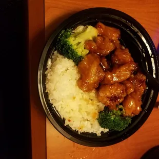 General tso white rice