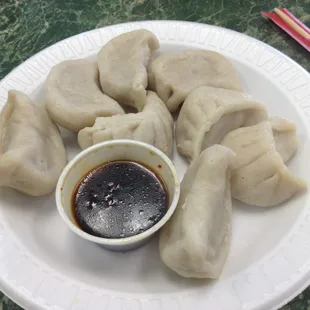 Steamed dumplings. A little thick dough.
