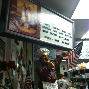 Personal decoration really creates a homey atmosphere. I especially like this little greeter man