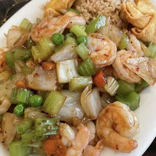 Kung pow shrimp no nuts