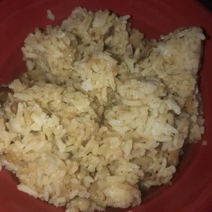 Pork fried rice ??? No pork or egg or veggie...... ?? Ridiculous