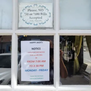 Updated hours Picture taken 4.18.2022