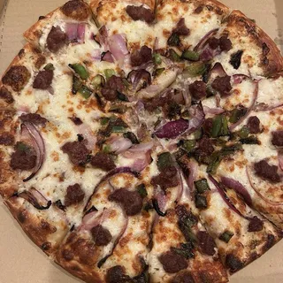 7. Happy Cheesesteaks Pizza