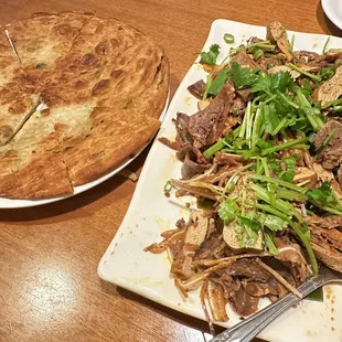 green onion pancake and cold dishes