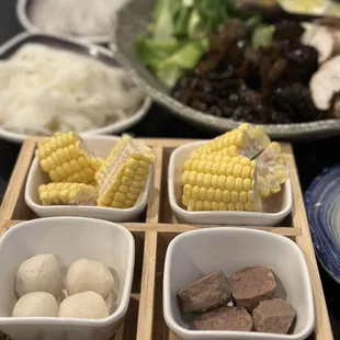 Fish Balls, Beef Balls, Corn