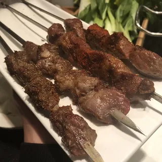Mongolian Lamb Skewers