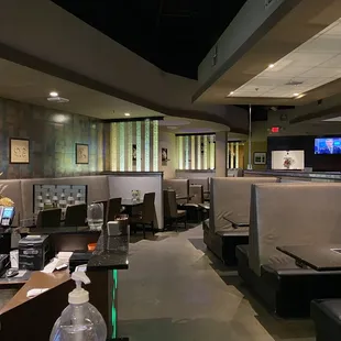 the inside of a restaurant