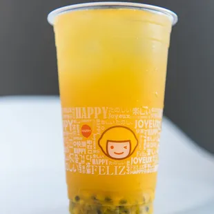 Passionfruit Green Tea made with Real Passionfruit Juice